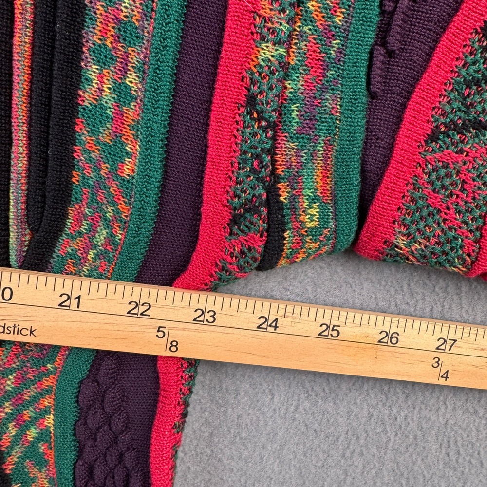 Norm Thompson Vintage 3D Textured Knit Sweater Mens Medium Coogi Style Cotton - Picture 6 of 7